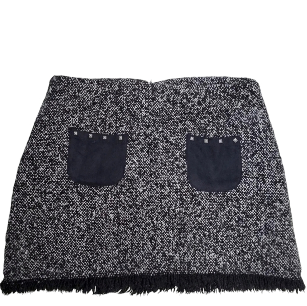 Zara Kids‎ Tweed Fringe Hem Skirt Size: 13-14
